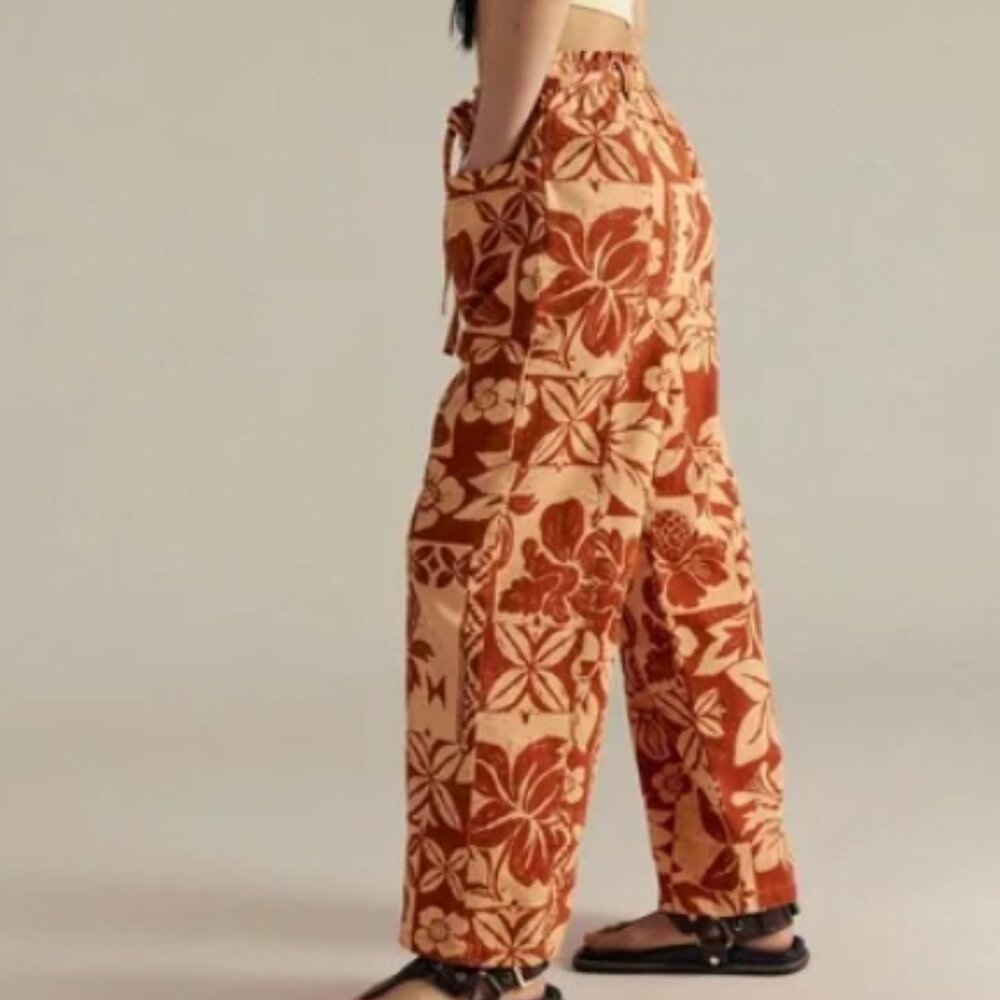 NWT We The Free Mirage Printed Pull On Jeans - Terracotta Tropical - Picture 3 of 4
